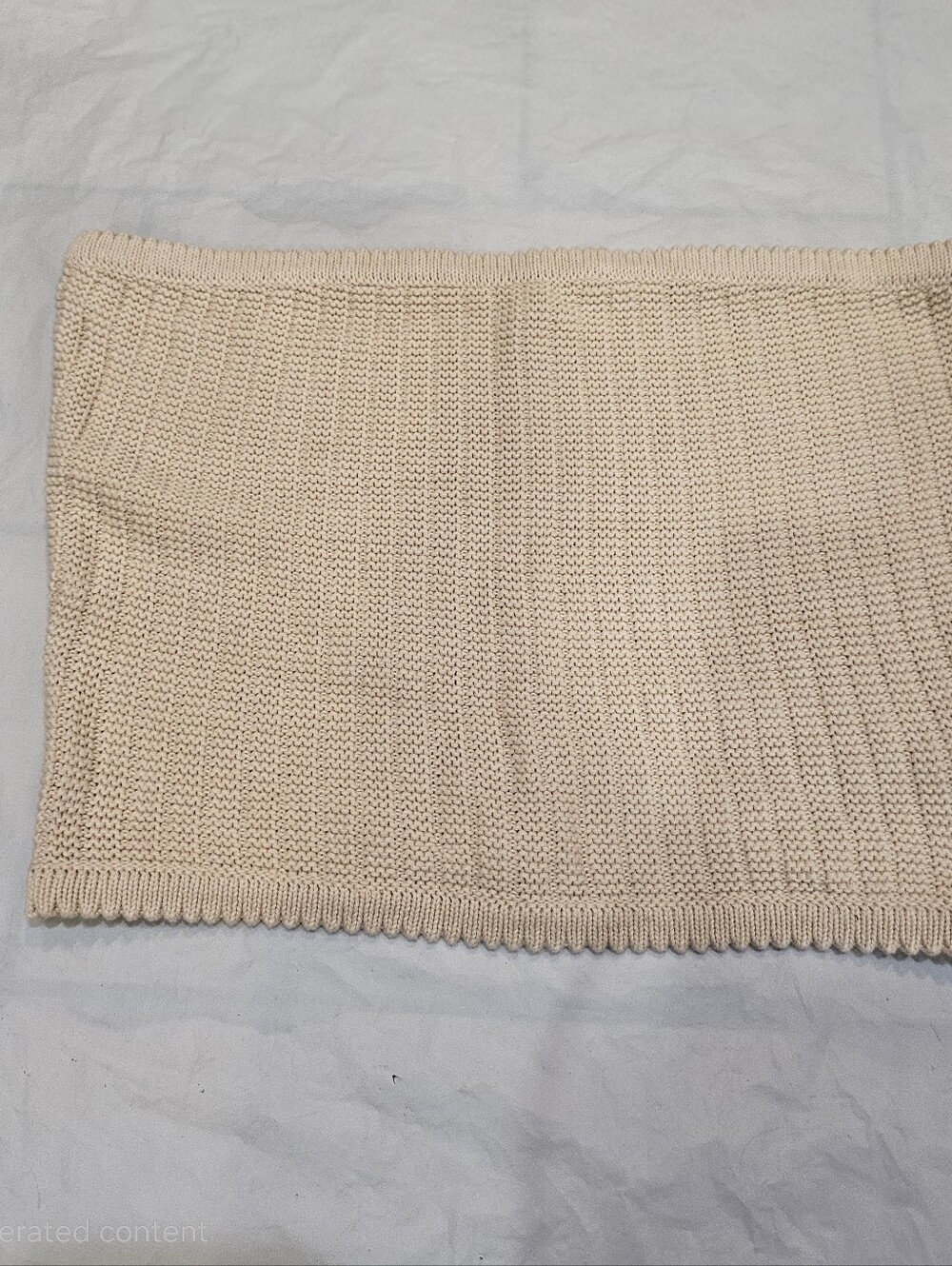 Lottie Moss PacSun Beige Cotton Knit Tube Top Bandeau M
